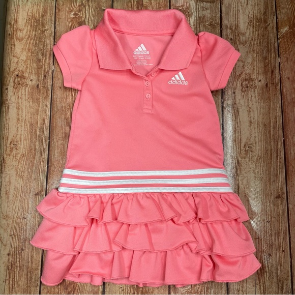 adidas Other - Adidas girls Short Sleeve Polo Dress,size 12 months  coral